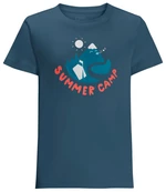 Jack Wolfskin Summer Camp T K 128, dark sea Dětské funkční triko