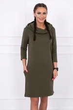 Dress with hood and khaki pockets