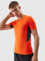 Pánské sportovní tričko slim z recyklovaných materiálů - oranžové