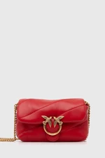 Kožená kabelka Pinko červená farba, 100041.A0F2