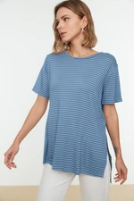 Trendyol T-Shirt - Blau - Boyfriend