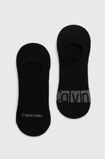Ponožky Calvin Klein 2-pak pánske, čierna farba, 701226648