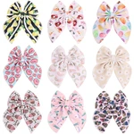 Children Printing Animal Food Hairpin Girls Cute Princess Bowknot Elastic Headband Fashion Kids Headwear Hair Accessories