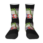 Fashion Printed Hot Game Bingo Socks for Men Women Stretchy Summer Autumn Winter Crew Socks