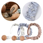 Chain for Girl Boy Infant Toddlers Pacifier Clips Chain Fabric Set