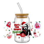 Funny Christmas Glass Uv Dtf Transfer Sticker Lovely Seasons Diy Waterproof For Wraps Glass Bottles High Temperature Resistance