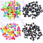 1Pack(50PCS) Colorful Cute Girls Flowers Plastic Hair Claws Wholesale Kids Hair Ornament Clips Hair Accessories