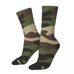 Crazy Sock for Men Camo PatternMilitary Background Design Hip Hop Vintage Camouflage Seamless Pattern Printed Boys Crew Sock