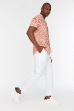 Trendyol White Men's Carrot Fit Chino Gabardine Trousers