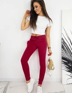 Women's sweatpants FITT maroon UY0206