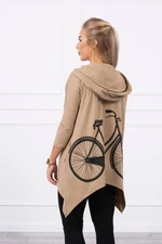 Sweatshirt with cycling print camel