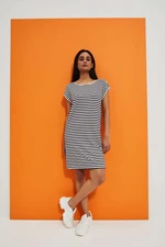 WOMEN'S DRESS L-SU-4055 BÍLO_ČERNÉ