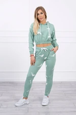 Set with printed pistols dark mint