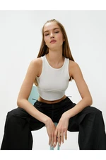 Koton Basic Singlets Halter Collar Ribbed Slim Fit.