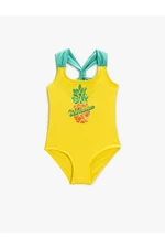 Koton Swimsuit Stamp Detail Pineapple Printed