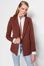 Trendyol Brown Woven Lined Blazer Jacket