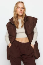 Trendyol Brown Oversize Shoulder Detailed Water-Repellent Inflatable Vest