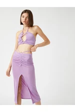 Koton Bustier Window Detail Barbell Neck