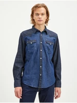 Tmavomodrá pánska rifľová košeľa Levi's® Barstow Western Standard