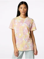 Yellow-pink women's patterned T-shirt Converse - Women