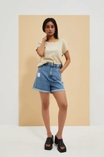 WOMEN'S SHORTS L-SH-4004 BLUE