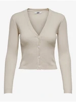 Beige Ribbed Cardigan JDY Aggie - Ladies