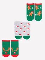 Yoclub Kids's Children's Christmas 3Pack Socks SKA-X013B-AA00