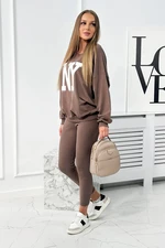 Cotton set sweatshirt + mocca leggings