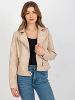 Ramones beige jacket made of eco-leather Funny