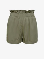 Khaki High Waist Shorts ONLY Caly - Women
