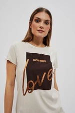 Moodo women's T-shirt - beige