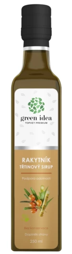 Topvet Premium Green Idea Rakytníkový sirup v skle 250 ml