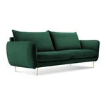 Butelkowozielona aksamitna sofa Cosmopolitan Design Florence, 160 cm