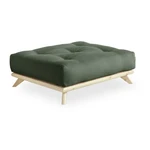 Podnóżek z zielonym obiciem Karup Design Senza Natural/Olive Green