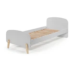 Szare dziecięce łóżko Vipack Kiddy, 200x90 cm