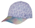Dětská kšiltovka Baby Nellys, Květinky s třpytkami - fialová vel. 104/110,obvod 50-54cm, vel. 104-110 (3-5r)