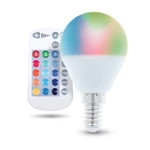 LED žiarovka Forever klasik, E14 (G45) RGB 5W s dálkovým ovládáním (RTV003566) RGB LED žiarovka • spotreba 5 W • náhrada 25 W žiarovky • pätica E14 • 