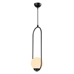 Čierne závesné svietidlo Squid Lighting Arch, výška 146 cm