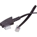 TAE, RJ11 fax kabel Basetech BT-1602125, 15.00 m, černá
