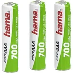 Akumulátor AAA Ni-MH Hama HR03, 700 mAh, 1.2 V, 3 ks