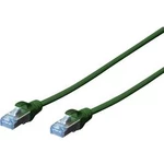 Patch kabel CAT 5e SF/UTP RJ 45, vidlice ⇔ vidlice, 1 m, zelený