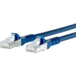 Síťový kabel RJ45 Metz Connect 1308450544-E, CAT 6A, S/FTP, 0.50 m, modrá