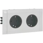 Manuflex ZB0931 Dvojitá zásuvka s ochranným kontaktem předem sestavená pro propojené energie kanál, Šxhxv= 136 x 54 x 78 mm