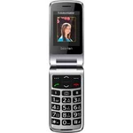Beafon SL595plus mobilní telefon - véčko černá, stříbrná