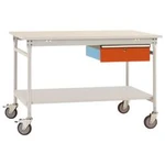 Manuflex TP5341.2001 Kompletní servírovací stolek základní mobilně se Melamin-Platte + jednotlivé zásuvky, Šxhxv: 1250 x 800 x 850 mm