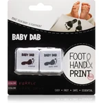 Baby Dab Foot & Hand Print Purple & Grey barva na dětské otisky 2 ks