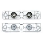 Tamiya 1:14 přívěs k tahači ráfky vzhled Euro chrom (matný) 2 ks