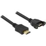 HDMI prodlužovací kabel Delock [1x HDMI zástrčka - 1x HDMI zásuvka] černá 1.00 m