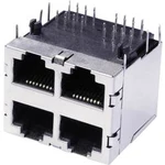 RJ45 konektor econ connect 3022S2 - zásuvka, vestavná horizontální RJ45 kov, 1 ks