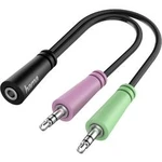 Jack audio kabel Hama 00200351, 0.15 m, černá